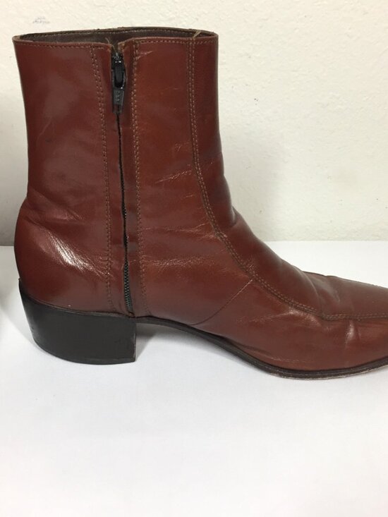 Florsheim Duke Boots Size 8.5 D Leather Brown Cognac Bike Toe main image 8